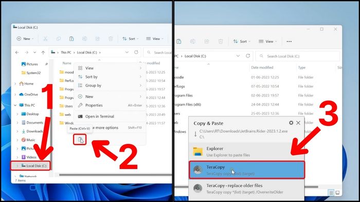 Hướng dẫn sao chép và di chuyển dữ liệu với TeraCopy - Bước 2