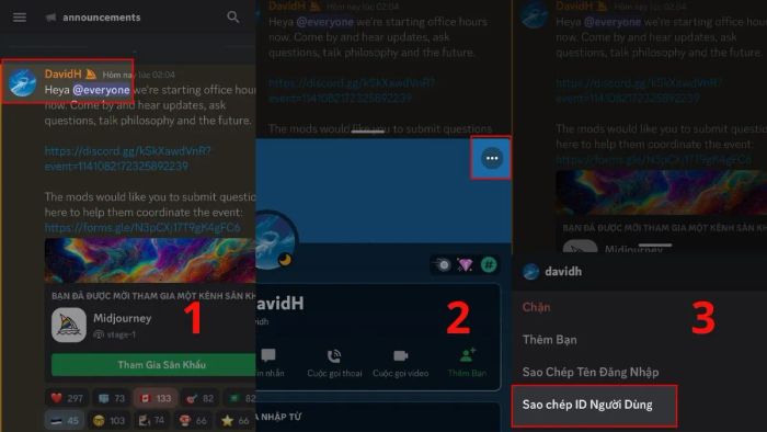 Cách lấy ID Discord trên điện thoại cho người dùng