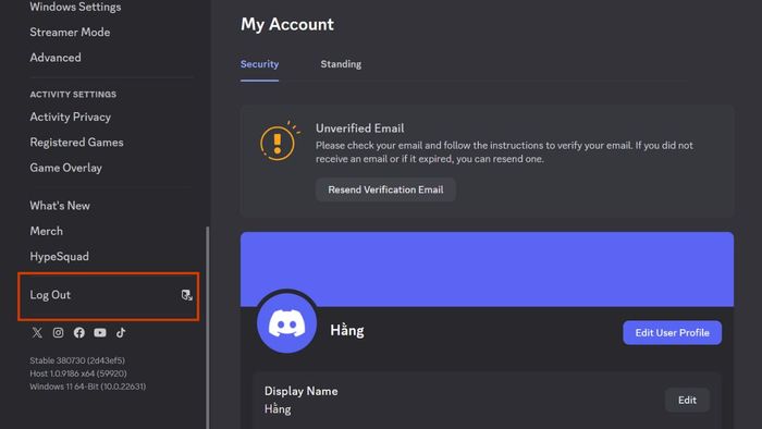 Khắc phục lỗi Discord không nhận Mic – khởi động lại và thoát Discord – bước 2