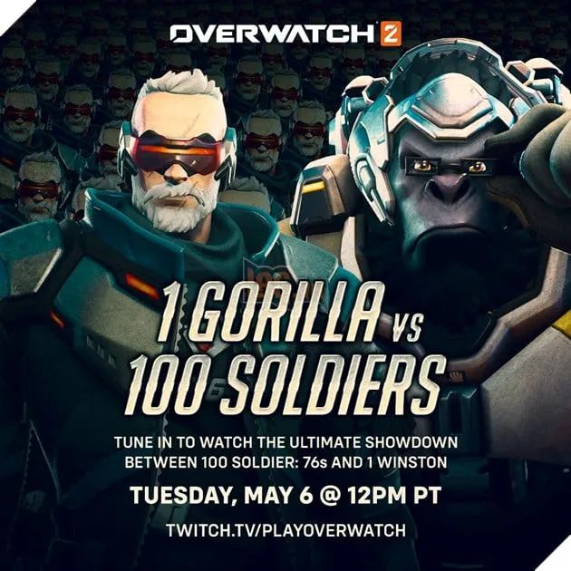 Overwatch 2 nhanh chóng đu trend với trận đấu hấp dẫn: 100 người đàn ông đối đầu với 1 con khỉ đột