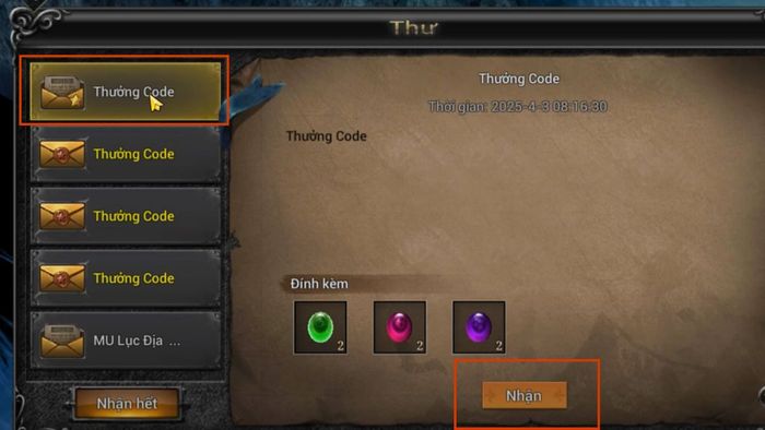 Hướng dẫn nhập code MU Lục Địa VNG bước 2