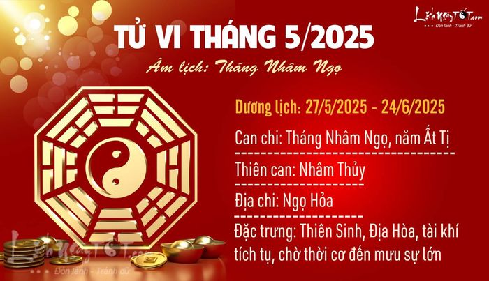 Xem tử vi tháng 5 năm 2025 của 12 con giáp âm lịch