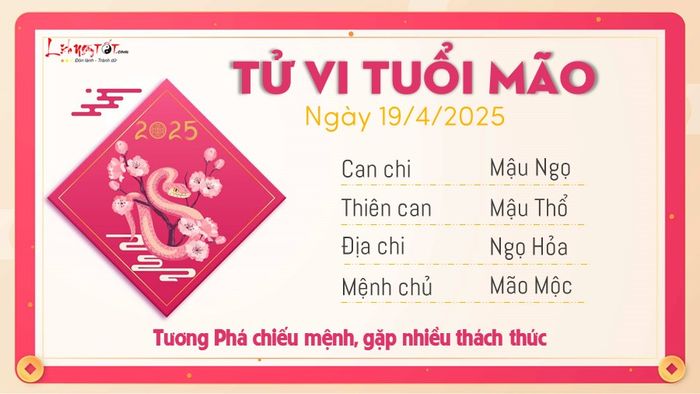 4 Tu vi hang ngay 19-4-2025 - Tuoi Mao