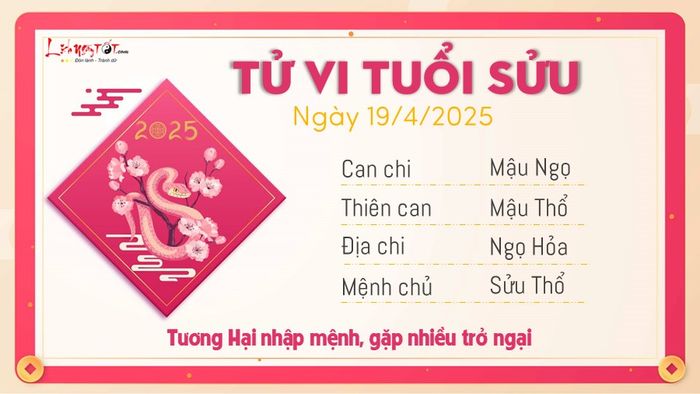 2 Tử vi hàng ngày 19-4-2025 - Tuổi Sửu