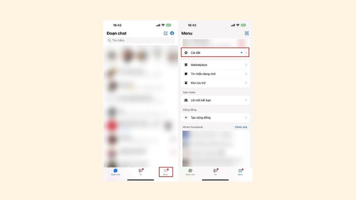 Cách chặn tin nhắn từ người lạ trên Messenger phiên bản mới - bước 1