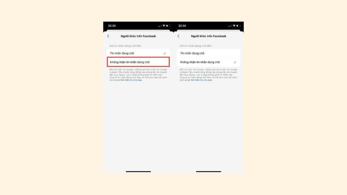Cách ngừng nhận tin nhắn từ người lạ trên Messenger phiên bản cũ - bước 3