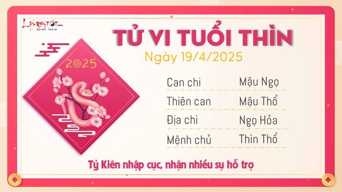 5. Tử vi ngày 19/4/2025 của tuổi Thìn