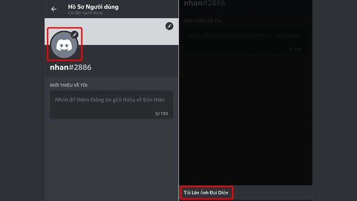 Hướng dẫn thay đổi ảnh đại diện Discord trên điện thoại - bước 2