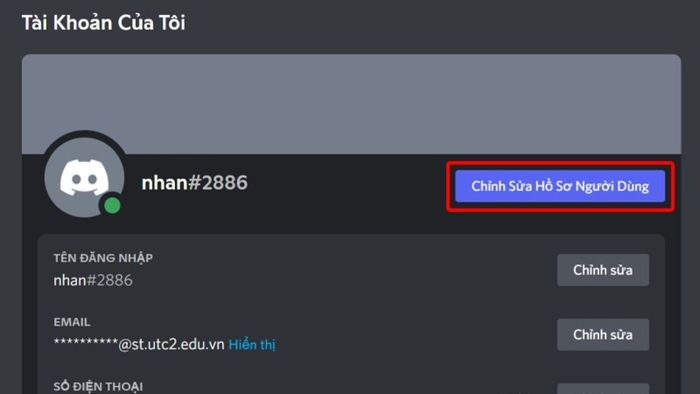 Cách thêm GIF làm ảnh đại diện Discord - bước 1