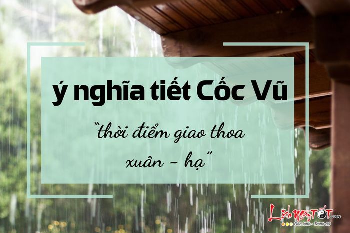 Ý nghĩa của tiết Cốc Vũ