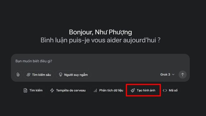 Cách tạo ảnh từ văn bản với Grok AI - Bước 2