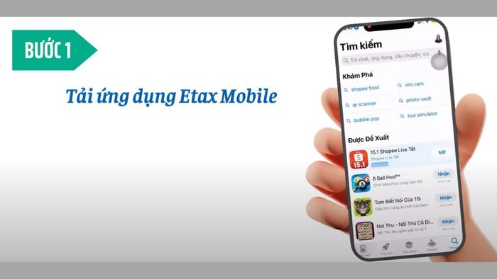 Hướng dẫn thực hiện đăng ký eTax Mobile - Bước 1