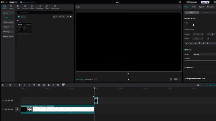 Hướng dẫn nhân đôi video trên Capcut PC hiệu quả