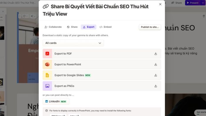 Hướng dẫn làm Slide PowerPoint miễn phí với Gamma PowerPoint AI - Bước 4
