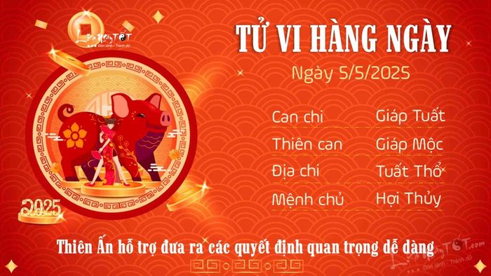 Tu vi hang ngay 5/5/2025 cua 12 con giap - Hoi