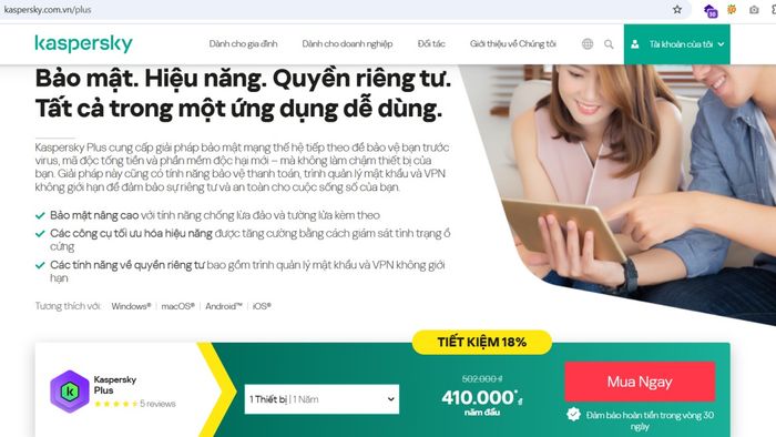 Hướng dẫn tải Kaspersky Plus trên máy tính - Bước 1