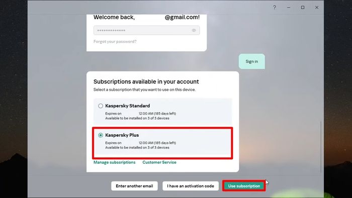 Hướng dẫn kích hoạt Kaspersky Plus - Bước 4