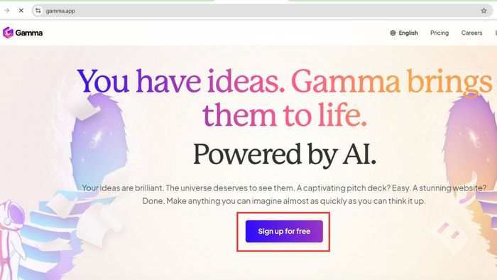 Hướng dẫn bước 1 làm Slide PowerPoint miễn phí với Gamma PowerPoint AI