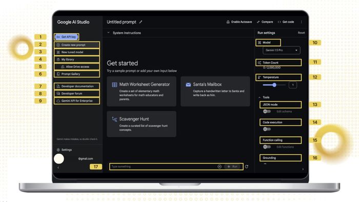 Hướng dẫn sử dụng Google AI Studio Prompts bước 2