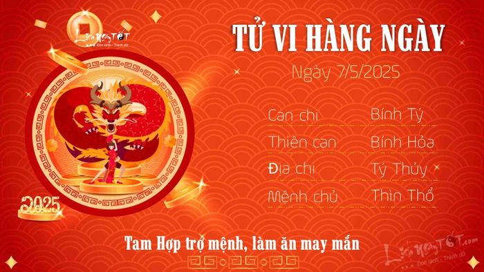 Tử vi hàng ngày 7/5/2025 cho tuổi Thìn