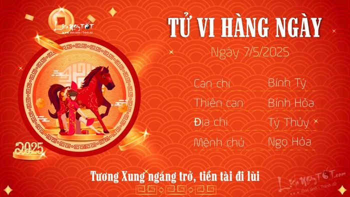 Tử vi hàng ngày 7/5/2025 tuổi Ngọ