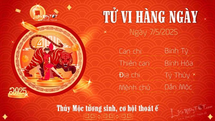 Tử vi hàng ngày 7/5/2025 cho tuổi Dần