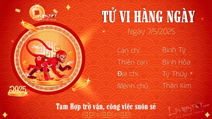 Tử vi hàng ngày 7/5/2025 tuổi Thân