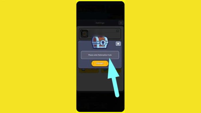 Hướng dẫn nhập code Mini Heroes Magic Throne - bước 4