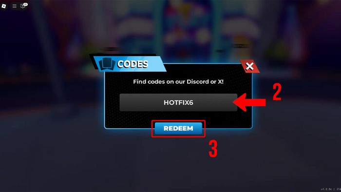 Hướng dẫn nhập mã code Anime Card Clash - Bước 2