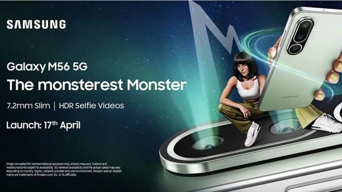 Galaxy M56 5G sẽ chính thức ra mắt vào ngày 17/4.