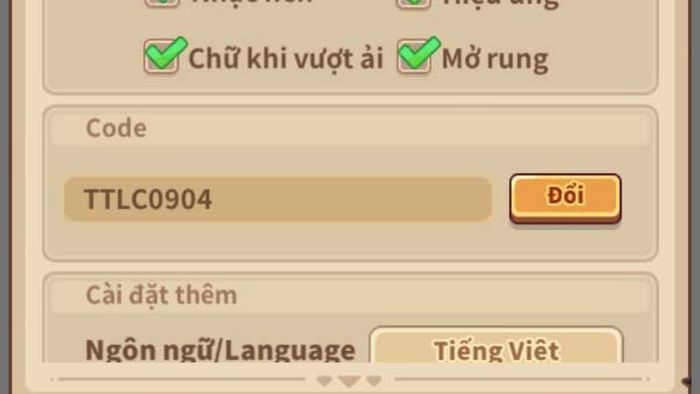 Hướng dẫn nhập mã code Tiểu Tuyết Lĩnh Chủ - bước 3