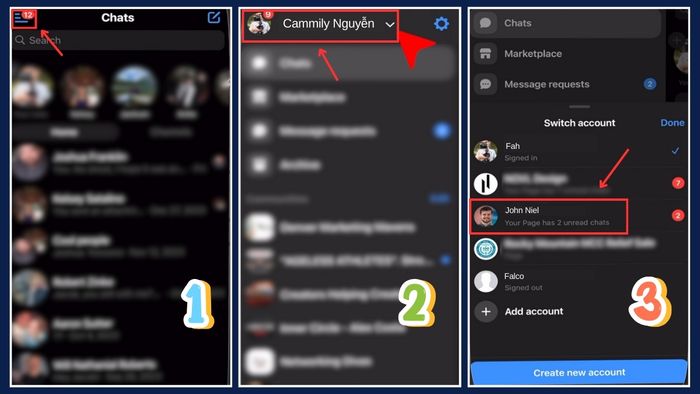 Hướng dẫn chi tiết chuyển Messenger sang tài khoản khác trên iPhone