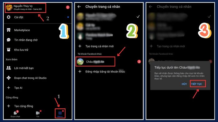 Hướng dẫn chi tiết chuyển Messenger sang tài khoản khác trên Android