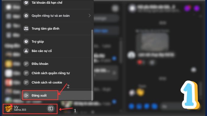 Hướng dẫn chi tiết cách chuyển Messenger sang tài khoản khác trên máy tính - bước 1