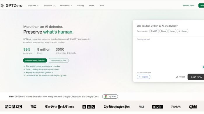 Hướng dẫn sử dụng GPTZero bước 1