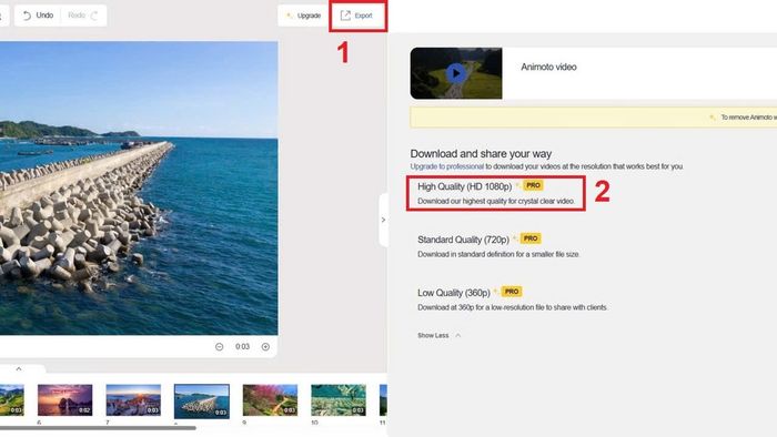 hướng dẫn sử dụng Animoto trên website - bước 5