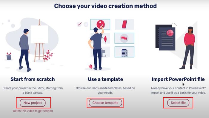 Hướng dẫn sử dụng Moovly tạo video - bước 2