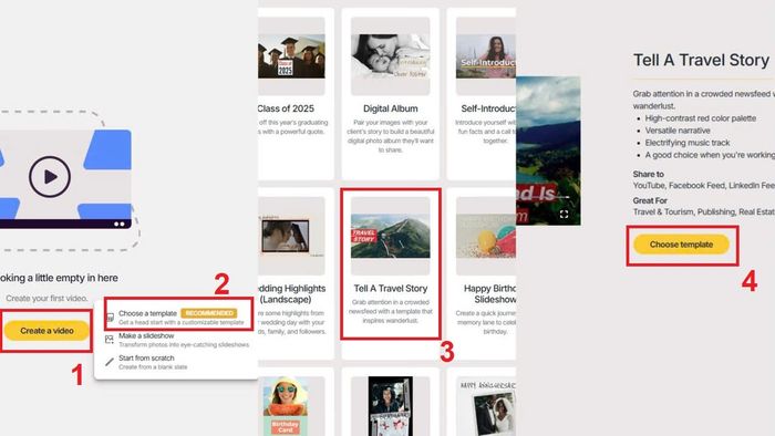 hướng dẫn dùng Animoto trên website - bước 2