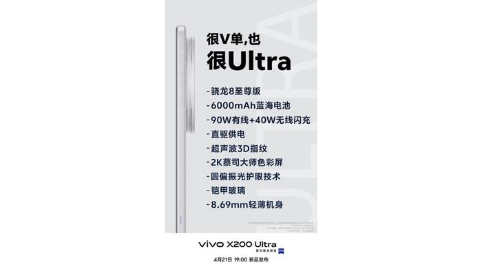 vivo công bố các tính năng nổi bật của vivo X200 Ultra