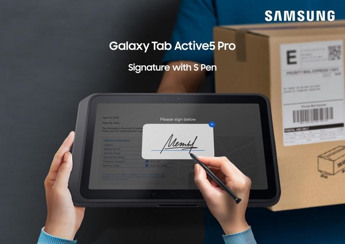 Galaxy Tab Active5 Pro tương thích với bút S Pen.