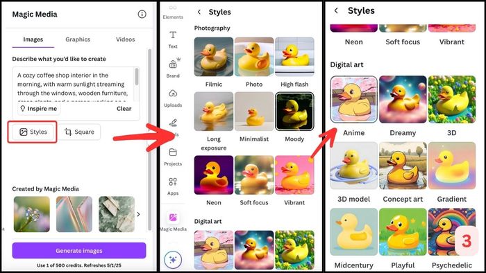 Hướng dẫn chi tiết từng bước để sử dụng Canva AI Image Generator
