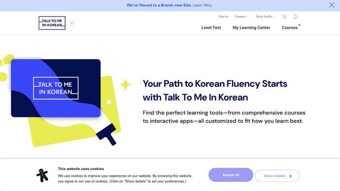 Trang web học tiếng Hàn Talk To Me In Korean
