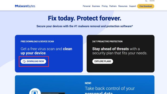 Hướng dẫn tải Malwarebytes Free về máy tính