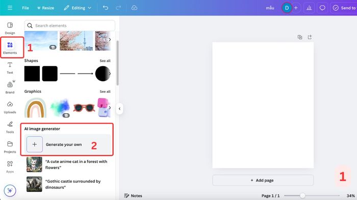 Hướng dẫn chi tiết từng bước sử dụng Canva AI Image Generator