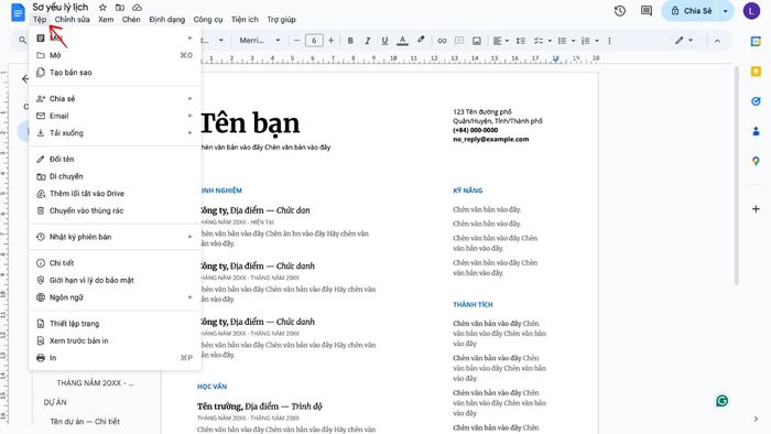 Hướng dẫn sử dụng Google Docs để sửa lỗi chính tả và thay đổi ngôn ngữ - Bước 2