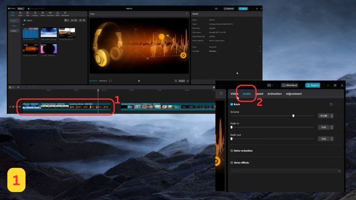 Hướng dẫn các bước chỉnh âm thanh trên CapCut PC