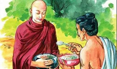 khi đi khất thực người dân cho gì ăn nấy