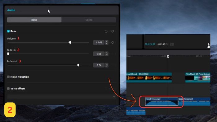 Hướng dẫn các bước chỉnh âm thanh trên CapCut PC