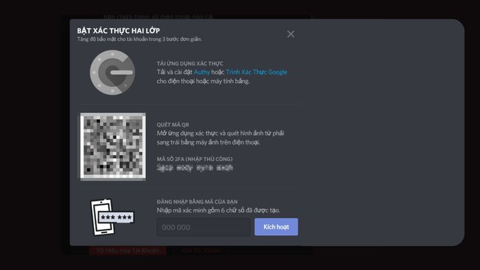 Cách thiết lập xác thực 2FA trên Discord trên máy tính - bước 4