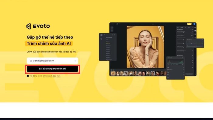 Hướng dẫn tải và sử dụng Evoto AI – Bước 2